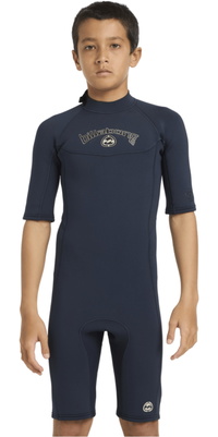 2026 Billabong Junior Absolute 2/2mm Back Zip Shorty Wetsuit 24CW251601 - Navy